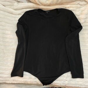 Elegant Black Long Sleeve Bodysuit